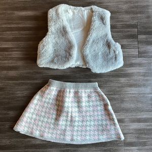 Matching toddler vest and skirt